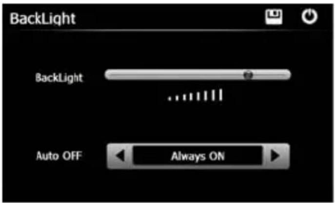 BackLight BackLight ... Auto OFF Always ON
