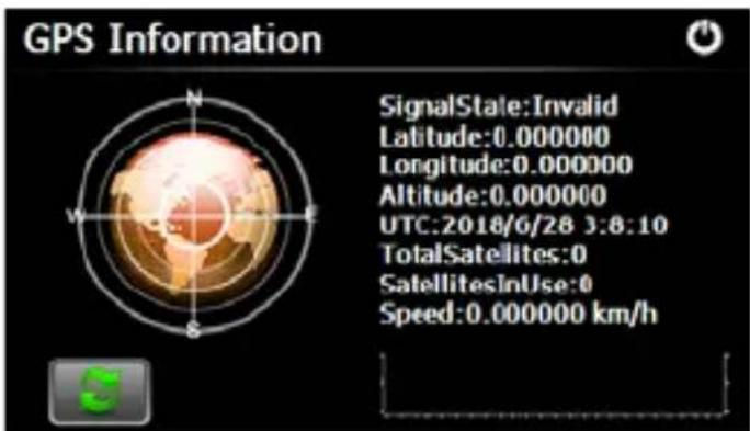 GPS Information SignalState:Invalid Latitude:0.000000 Longitude:0.000000 Altitude:0.000000 UTC:2018/6/28 3:8:10 TotalSatellites:0 SatellitesInUse:0 Speed:0.000000 km/h