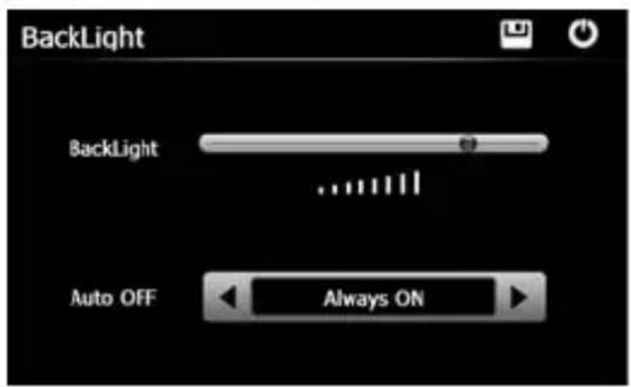 BackLight BackLight ... Auto OFF Always ON