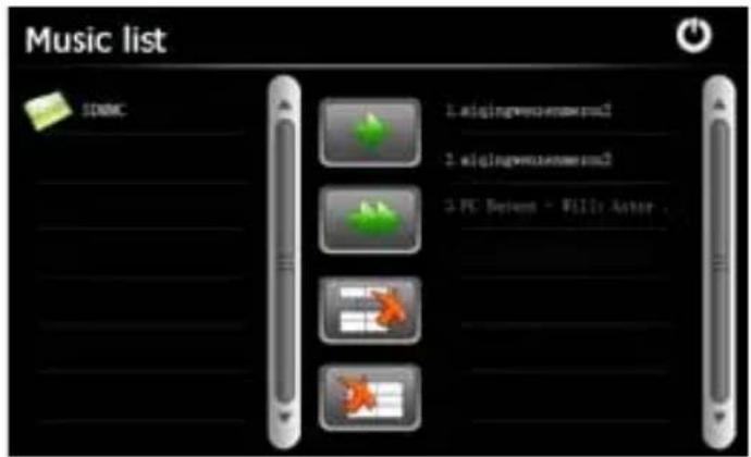 Music list SDMMC Linking Linking File Aster File 1 File 2 File 3 File 4 File 5