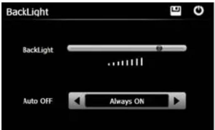 BackLight BackLight ... Auto OFF Always ON