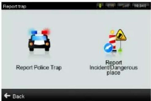 Sygic Aura - Reporting speed cameras and incidents - 2