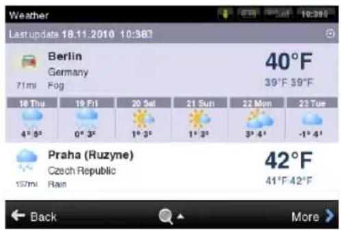 Sygic Aura - Weather Information - 1