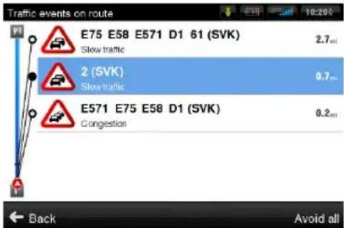 Sygic Aura - Trafic alerts - 2
