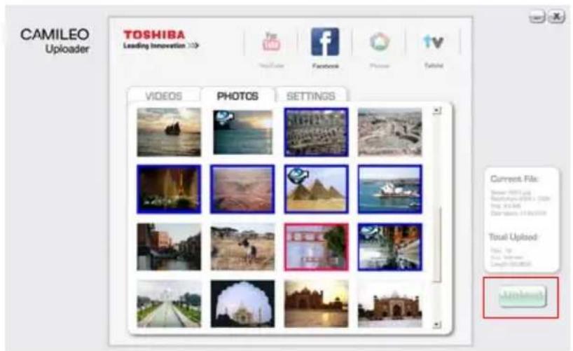 TOSHIBA Camileo B10 - Para cargar archivos de video/fotografía manualmente a un sitio web - 1