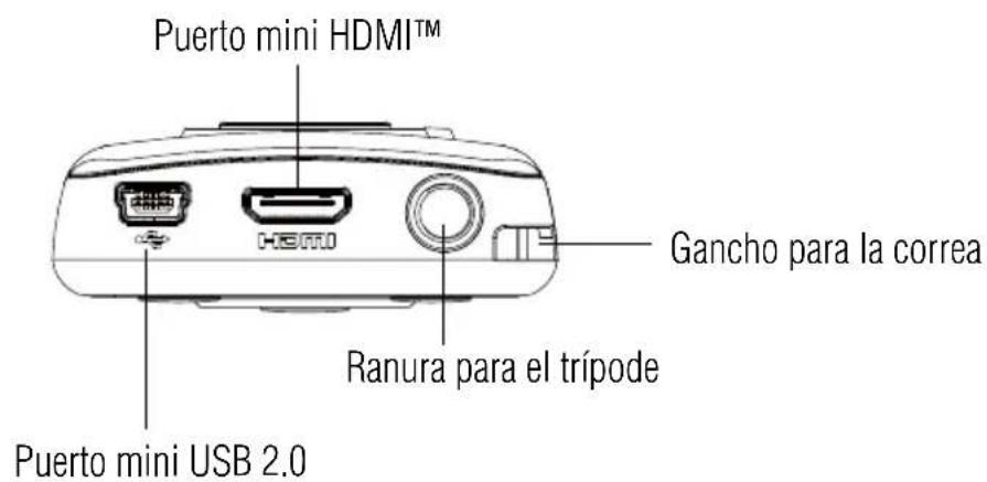 Puerto mini HDMI™ HDMI Gancho para la correa Ranura para el trípode Puerto mini USB 2.0