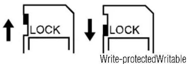 LOCK ↓ LOCK Write-protectedWritable