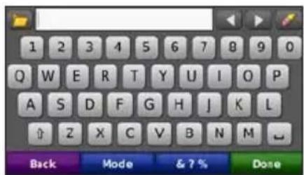GARMIN nüvi 705 - Using the On-Screen Keyboard - 1