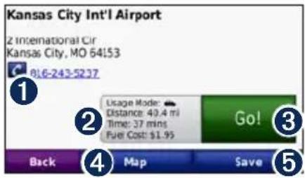 GARMIN nüvi 705 - Go! Page Options - 1