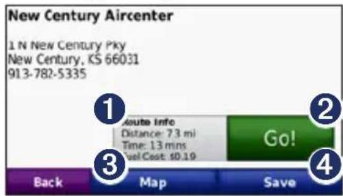 GARMIN nüvi 265 - Go! Page Options - 1
