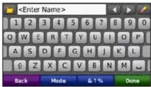 GARMIN nüvi 265 - Using the On-Screen Keyboard - 1