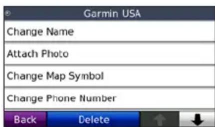 GARMIN nüvi 880 - Editing Saved Places - 1