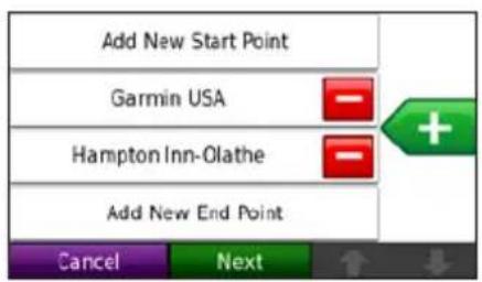 GARMIN nüvi 880 - Creating a Saved Route - 1