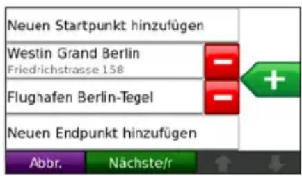 Neuen Startpunkt hinzufügen Westin Grand Berlin Friedrichstrasse 158 Flugnafen Berlin-Tegel Neuen Endpunkt hinzufügen Abbr. Nächste/r