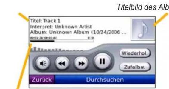 Titelbild des Album Titel: Track 1 Interpret: Unknown Artist Album: Unknown Album (10/24/2006 ... 00:01:26 00:02:45 9/9 Wiederhol. Zufallsw. Zurück Durchsuchen