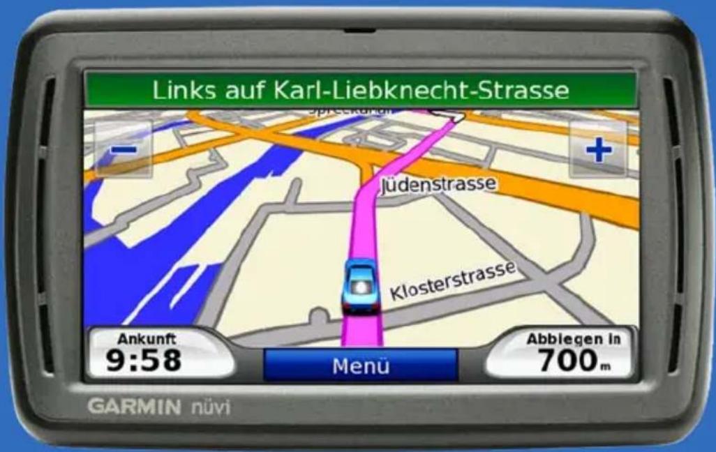 Links auf Karl-Liebknecht-Strasse Jüdenstrasse Klosterstrasse Ankunft 9:58 Menu Abbiegen in 700m GARMIN nüvi