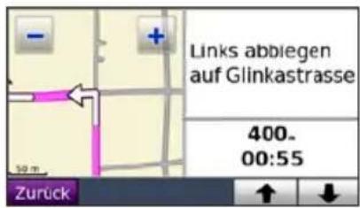 Links abbiegen auf Glinkastrasse 400- 00:55 Zurück