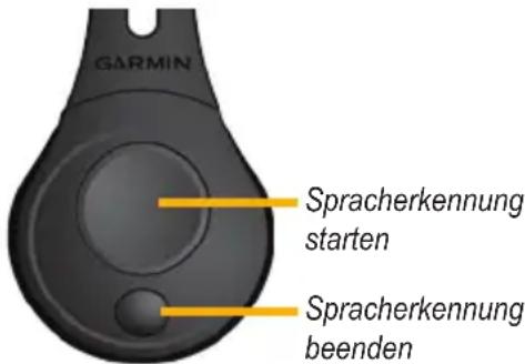 GARMIN Spracherkennung starten Spracherkennung beenden