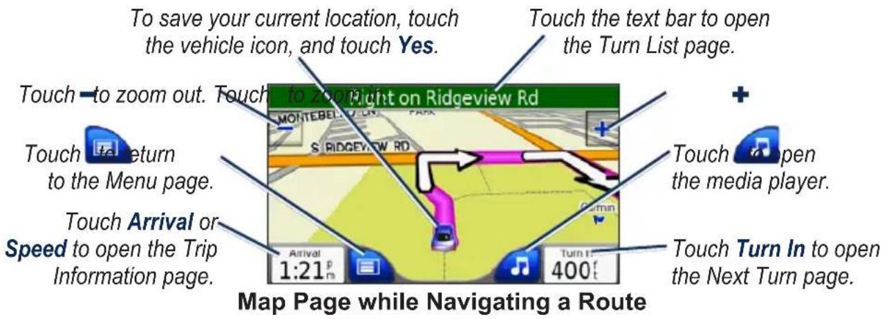 GARMIN nüvi 600 - Map Page - 1