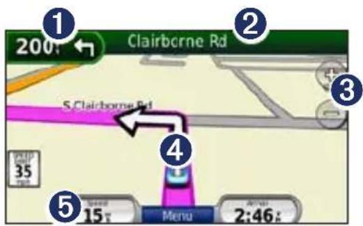 GARMIN nüvi 275 - Using the Map - 1