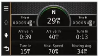 GARMIN nüvi 2567 - Viewing the Trip Information Page - 1