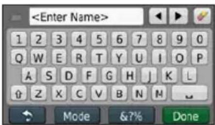 GARMIN nüvi 1260 - Using the On-Screen Keyboard - 1