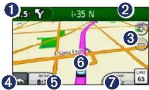 GARMIN nüvi 1260 - Using the Map Pages - 1