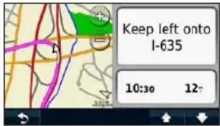 GARMIN nüvi 1260 - Viewing the Next Turn Page - 1