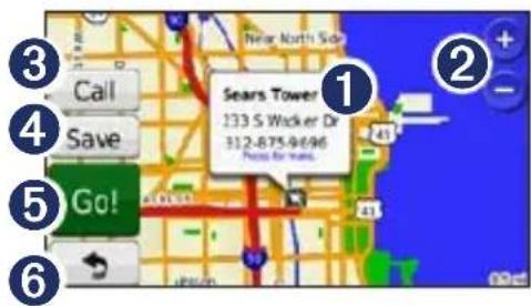 GARMIN nüvi 1260 - Using the Go! Page - 1