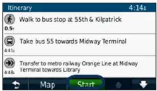 GARMIN nüvi 1260 - Using the Route Options Page - 2