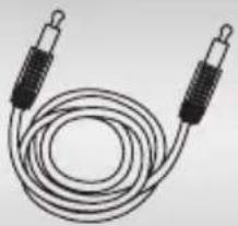 Coiled electrical cable with two connectors (no text or symbols)