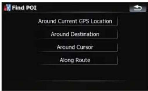 Find POI Around Current GPS Location Around Destination Around Cursor Along Route