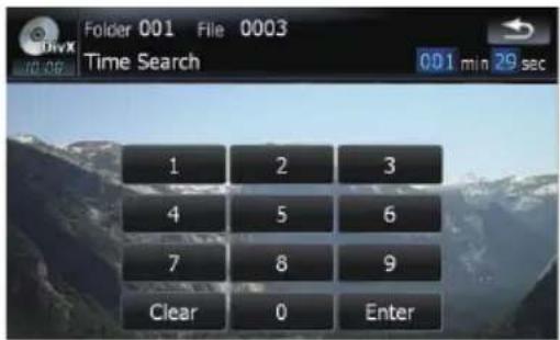 Folder 001 File 0003 Time Search 001 min 29 sec 1 2 3 4 5 6 7 8 9 Clear 0 Enter