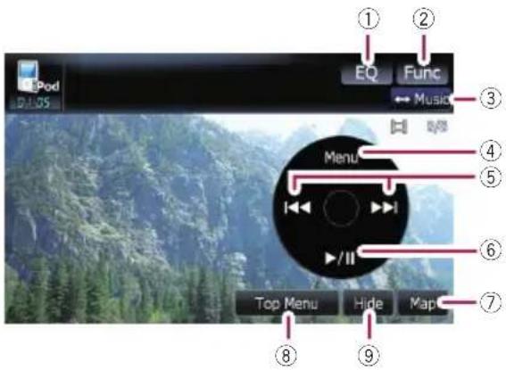 Pod EQ Func Music Menu Top Menu Hide Map