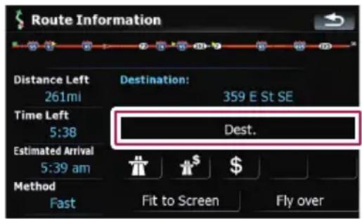Route Information Distance Left 261mi Time Left 5:38 Estimated Arrival 5:39 am Method Fast Destination: 359 E St SE Dest. Fit to Screen Fly over