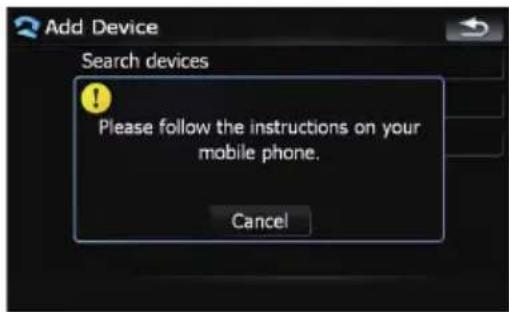 Add Device Search devices ! Please follow the instructions on your mobile phone. Cancel