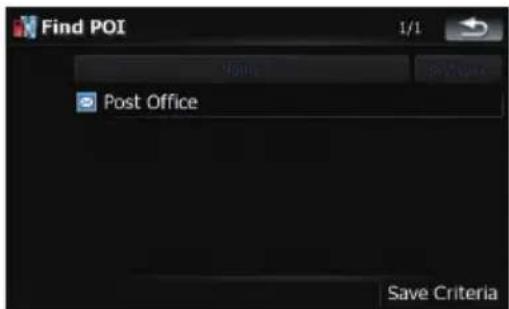 Find POI 1/1 Post Office Save Criteria