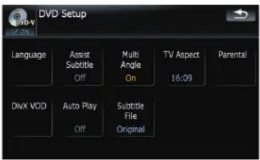 DVD Setup Language Assist Subtitle Multi Angle On TV Aspect 16:09 Parental DNX VOD Auto Play Subtitle File Original