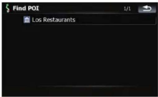 Find POI 1/1 Los Restaurants