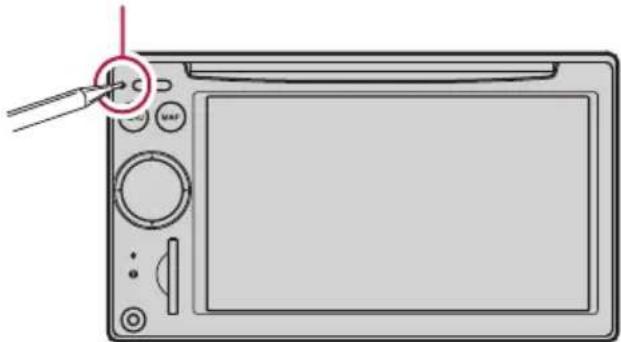 PIONEER AVIC-F90BT - 2PressRESETbuttonwithapentipor otherpointedinstrument. - 1