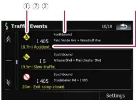Traffic Events 10/18 Northbound Palo Verde Ave > Woodruff Ave 1 405 18.7mi Accident. Southbound Artesie Blvd > Manchester Blvd 1 5 19.5mi Slow traffic. Southbound Sludebaker Rd > 1 005 1 405 20mi Exit ramp closed. Settings