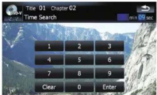 Title 01 Chapter 02 Time Search min 09 sec 1 2 3 4 5 6 7 8 9 Clear 0 Enter