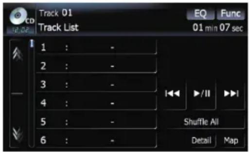 PIONEER AVIC-F90BT - Selectingatrackfromthelist - 1