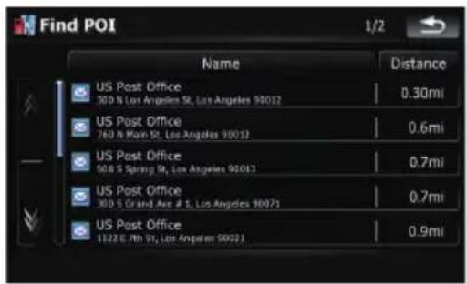 Find POI 1/2 Name Distance US Post Office 0.30mi 300 N Los Angeles St, Los Angeles 90012 US Post Office 0.6mi 740 N Main St, Los Angeles 90012 US Post Office 0.7mi 508 S Spring St, Los Angeles 90012 US Post Office 0.7mi 300 S Grand Ave # 1, Los Angeles 90071 US Post Office 0.9mi 1122 E 7th St, Los Angeles 90021