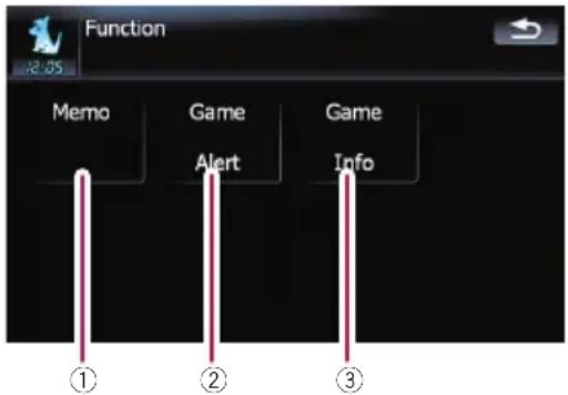 Function Memo Game Game Alert Info ① ② ③