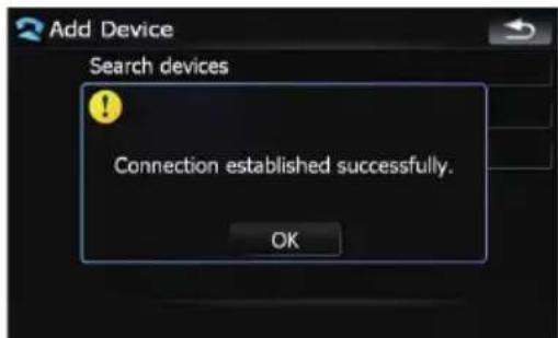 Add Device Search devices ! Connection established successfully. OK