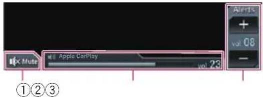 PIONEER AVIC-8000NEX - Toccare il tasto VOL (+/-). - 1