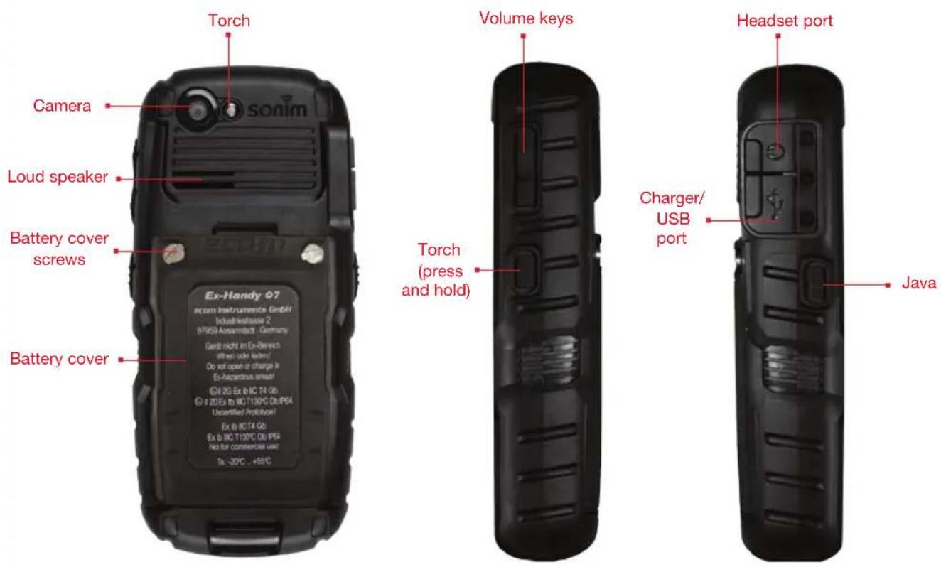 SONIM XP3300 Z1 Force - Parts of the Sonim XP3300 Z1/ECOM Ex-Handy 07 Phone - 1