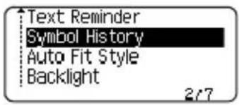 BROTHER P-Touch PT-H300 - Using Symbol History - 1