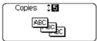 BROTHER P-Touch PT-H300 - Select the number of copies to be printed using the or key, or type the number using the number keys. - 1